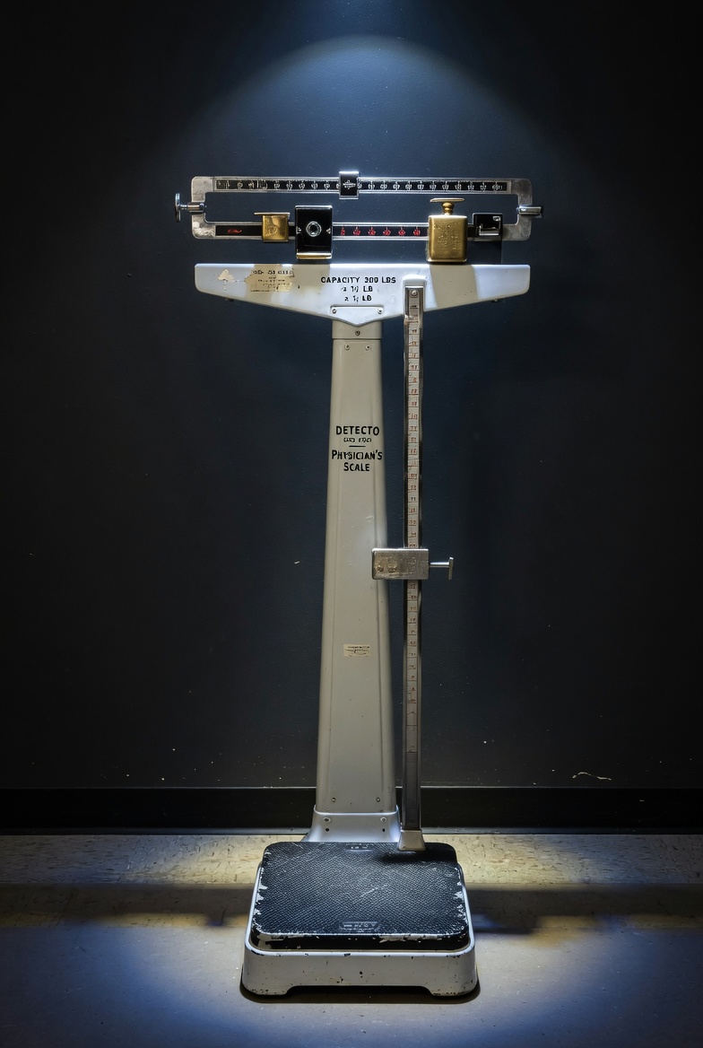 Vintage beam balance doctor office scale